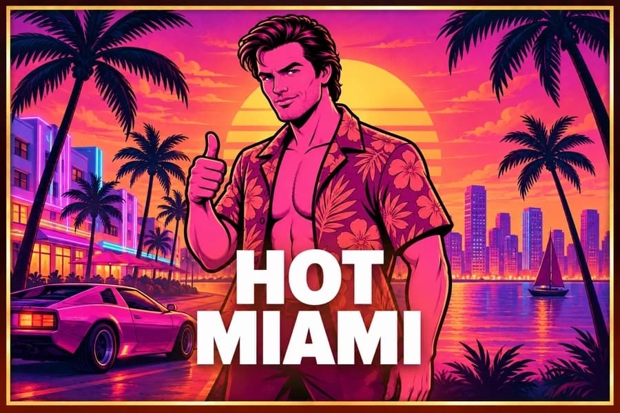Hot Miami - Slot Silverstars Studio | RTP N/A | MisterTopCasino