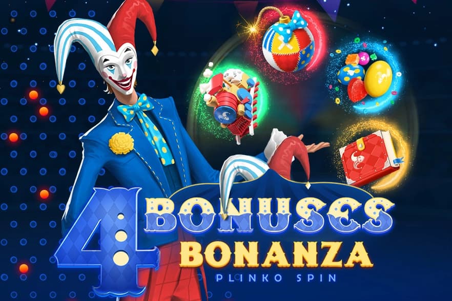 4 Bonuses Bonanza - Plinko Spin - Slot SmartSoft Gaming | RTP 98.06% | MisterTopCasino